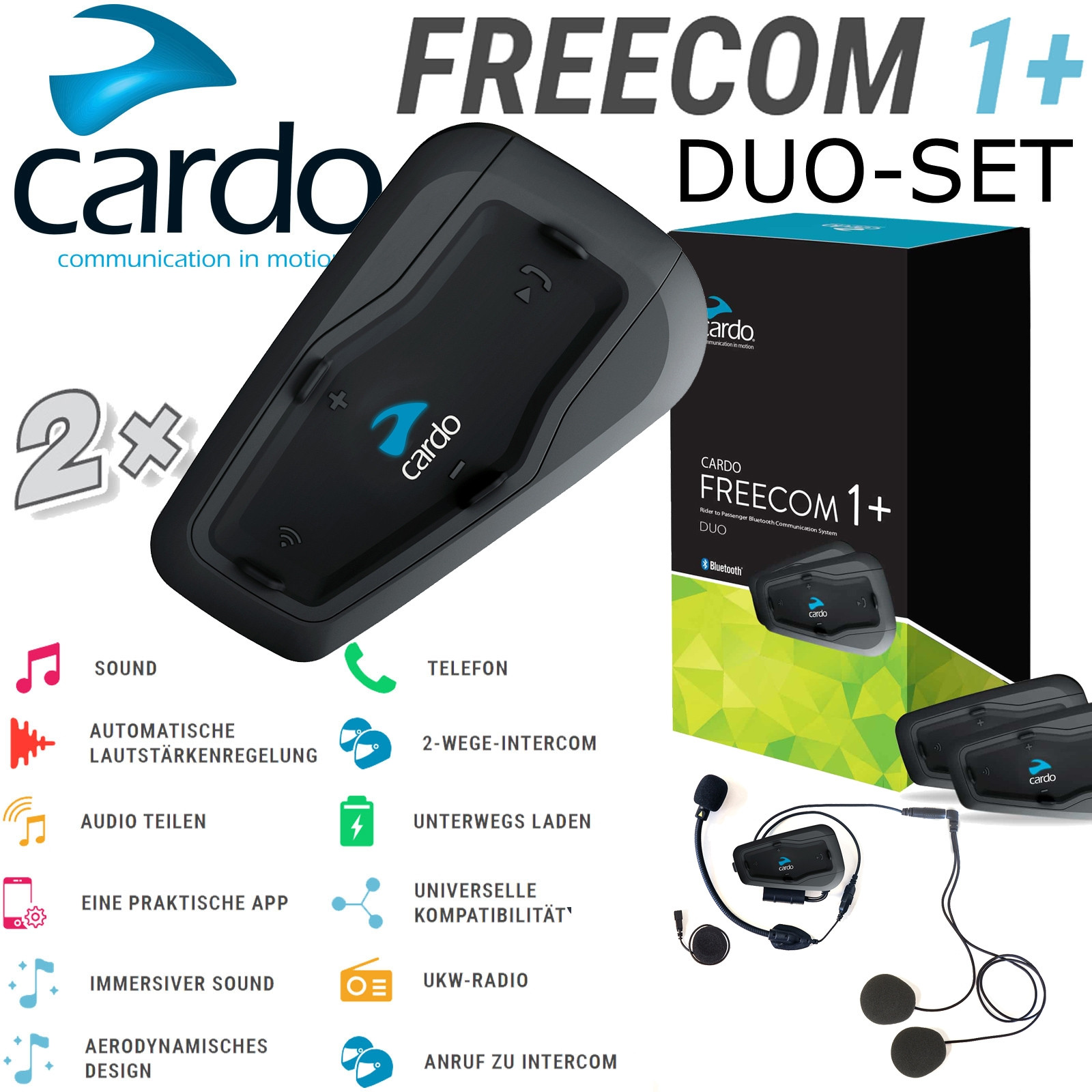 Køb Cardo Headset 1+ Bikeroutfit.dk