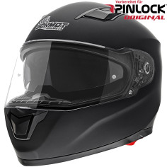 Germot fullface hjelm GM 330 med solskærm stort synsfelt og ECE 22.05