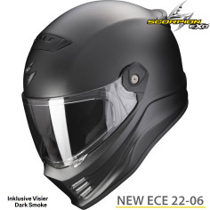 Scorpion pilot hjelm COVERT FX ekstrem let ECE 22.06 inklusive 2 visirer