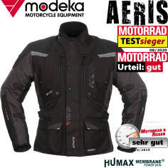 Modeka 3in1 motorcykeljakke AERIS vandtæt Humax membran termisk foring med beskyttere