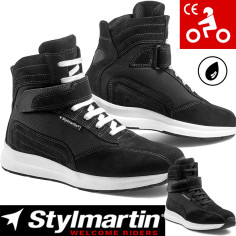 Stylmartin motorcykel sneakers AUDAX ruskind vandtæt med luftnetforingsbeskyttere og CE
