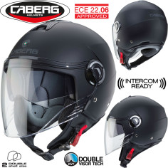 Caberg pilot hjelm RIVIERA V4 X med solskærm og lang visir ECE 22.06