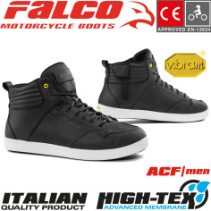 Falco motorcykelsko TENSHO lædersneaker vandtæt perforeret med CE