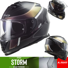 LS2 full-face hjelm FF800 STORM med solskærm og Max Vision Pinlock