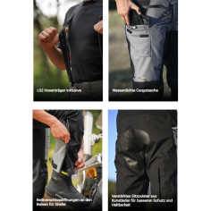 LS2 APOLLO MAN motorcykelbukser vandtæt CE AAA 3-lags laminat Cordura Stretch med beskyttere
