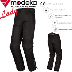 Modeka Luana Lady motorcykelbukser til damer CE AA vandtæt AirVent ergonomisk