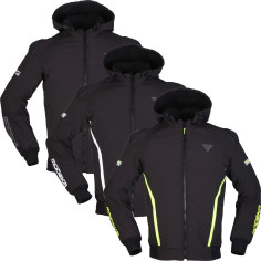 Modeka softshell -hættetrøje CLARKE SPORT motorcykeljakke vandtæt CE A med beskyttere og termofor