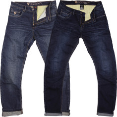 Modeka motorcykel jeans GLENN Denim Aramid Stretch med højdejusterbar knebeskytter