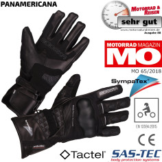 Modeka mænds motorcykelhandsker PANAMERICANA læderhandsker CE Sympatex Tactel SuperFabric med SAS-TEC beskyttere