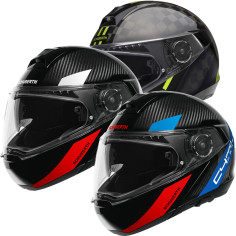 Schuberth flip-up hjelm C4 PRO CARBON premium hjelm med solskærm og Max Vision Pinlock 120