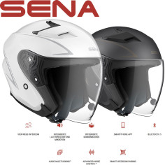 Sena Outstar S jet-hjelm med integreret headset og solskærm