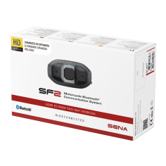 Sena Headset SF2 HD motorcykelkommunikation Bluetooth 5.1 2-vejs intercom med HD-højttaler