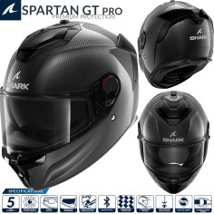 Shark full-face hjelm SPARTAN GT PRO CARBON med solskærm MaxVision Pinlock og ECE 22.06