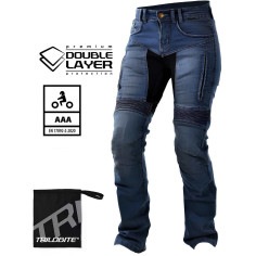 Trilobite Parado Doublelayer CE AAA motorcykeljeans til kvinder med Tri-Stretcher Pro og beskyttere
