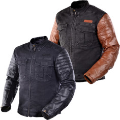 Trilobite motorcykeljakke ACID SCRAMBLER denim læder med termisk foring aramid beskyttere