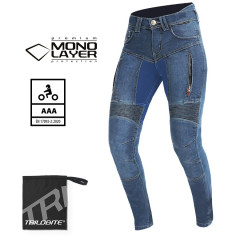 Trilobite Parado Monolayer Lady motorcykeljeans CE AAA med Tri-Stretcher Pro 5.0 denim og beskyttere