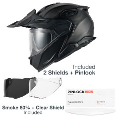 Nexx X.Lifecountry Zero Pro Carbon enduro hjelm P/J solskærm Pinlock med to visirer ECE 22.06