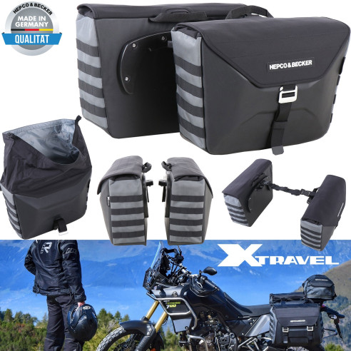 Hepco & Becker sidekasse sæt XTRAVEL til C-Bow sidebærer 2x19 liter motorcykel sidelommer
