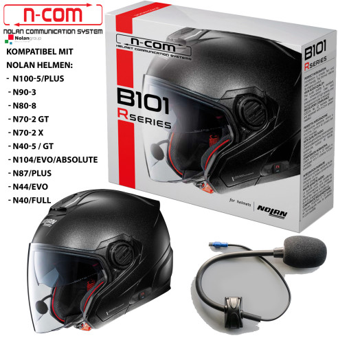 N-COM Headset B101 R til Nolan hjelme N100-5 N90-3 N80-8 N70-2 med Bluetooth 5
