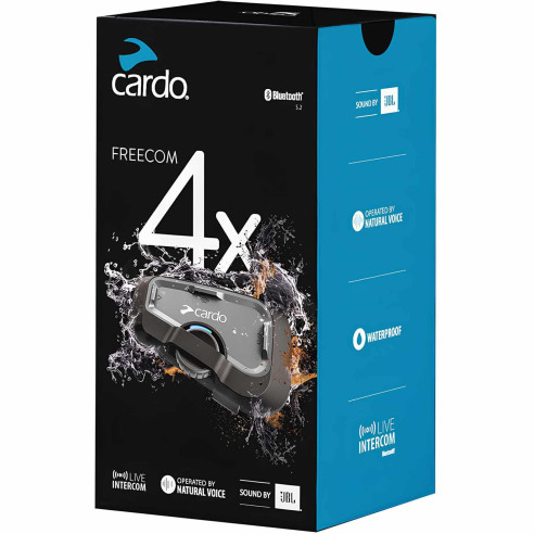 Cardo Freecom 4x headset-intercom med Bluetooth og 1,2 km rækkevidde
