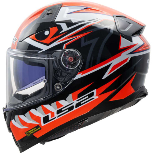 LS2 full-face hjelm FF811 VECTOR II 2 glasfiber med solskærm og Max Vision Pinlock ECE 22.06
