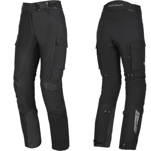 Modeka HYDRON LADY motorcykelbukser CE AA vandtætte B-Protect beskyttere Tactel Aramid