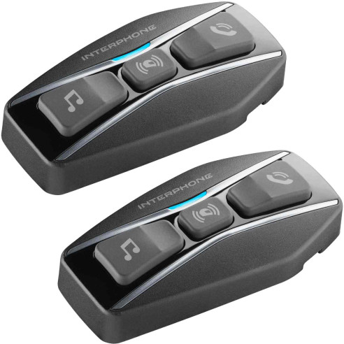 Interphone U-Com 4 motorcykelheadset HD-højttaler Bluetooth
