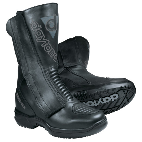 Daytona Gore-Tex motorcykelstøvler M-STAR GTX læder med 6 cm hælhøjde og ankelbeskyttelse