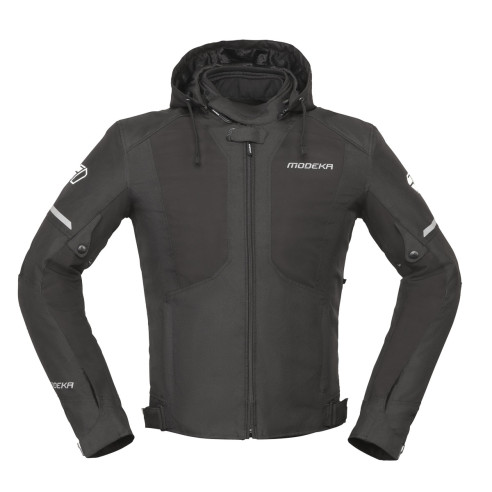 Modeka softshell motorcykeljakke JAKSON med beskyttere CE AA AirVent vandtæt Humax Stretch