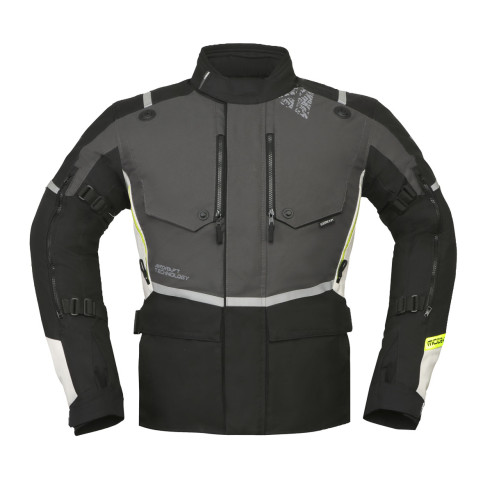 Modeka motorcykeljakke TROHN Stretch CE AA Cordura vandtæt med beskyttere