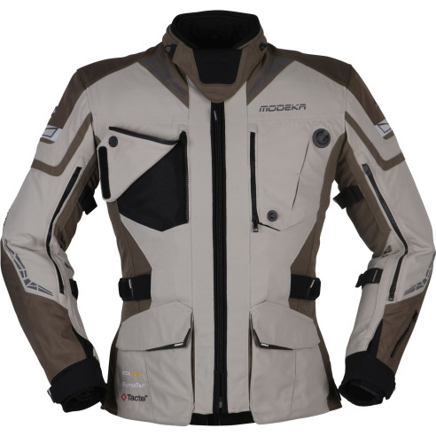 Modeka motorcykeljakke PANAMERICANA II 2 Sympatex Cordura Tactel CE AA med SAS-TEC fulde beskyttere