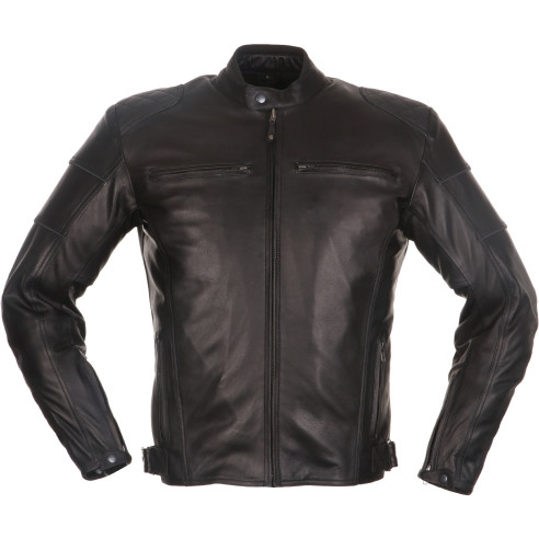 Modeka motorcykel læderjakke RUVEN slim-fit urban look let og smidig med beskyttere
