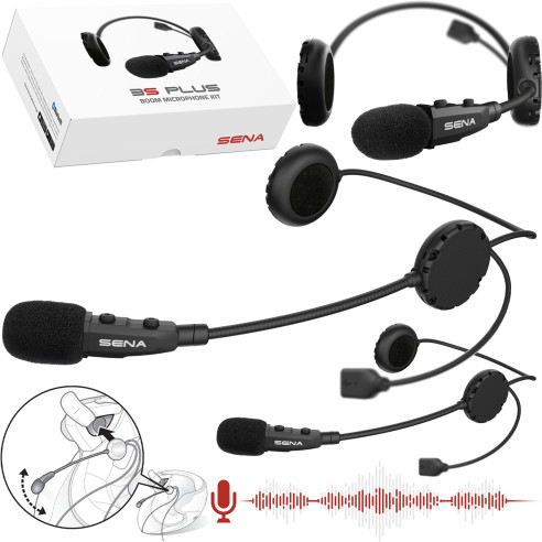 Sena Headset 3S PLUS B Boom Bluetooth kommunikations motorcykel med svanehals mikrofon HD intercom