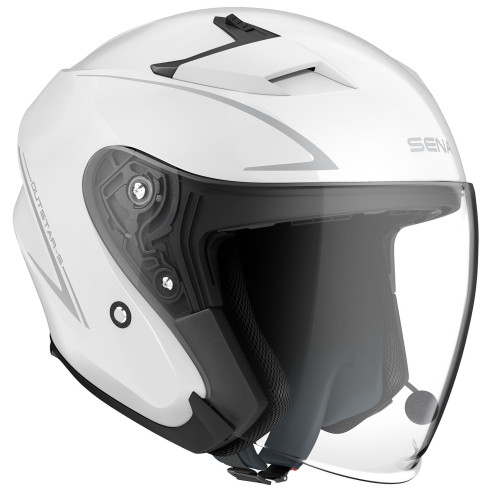 Sena Outstar S jet-hjelm med integreret headset og solskærm