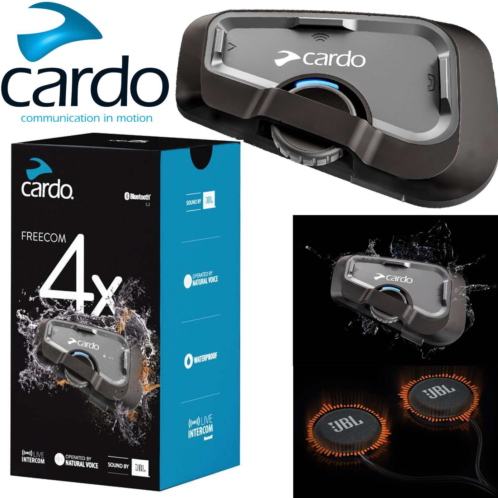 Køb Cardo 4X Headset JBL Bikeroutfit.dk