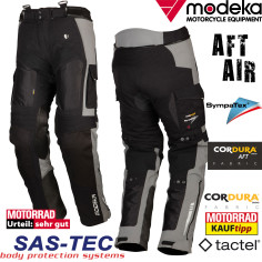 Modeka 3in1 motorcykelbukser AFT AIR med ekstremt god ventilation Sympatex membran og SAS-TEC beskyttere inkl. Termisk foring