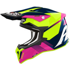 Airoh Strycker ECE 22.06 Cross-hjelm Carbon letvægts AMS Multi-Action Safety System Dobbelt-D-lukning