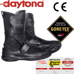 Daytona Gore-Tex motorcykelstøvler BURDIT GTX sommerlæder CE vandtæt med påtagningshjælp