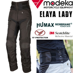 Modeka motorcykelbukser til damer ELAYA LADY med stretch i taljen i linningen Humax membran og YF beskyttere
