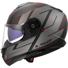 LS2 FF908 Strobe II flip-up hjelm ECE 22.06 med solskærm