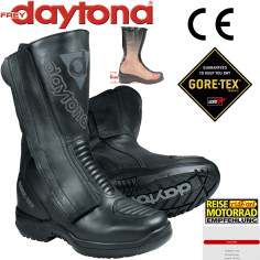 Daytona Gore-Tex motorcykelstøvler M-STAR GTX læder med 6 cm hælhøjde og ankelbeskyttelse