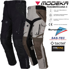 Modeka motorcykelbukser PANAMERICANA II 2 Sympatex Aramid CE AA Cordura med SAS-Tec-beskyttere