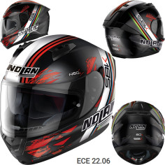 Nolan full-face hjelm N60-6 SBK 56 med ultra bred visir VPS solskærm og Pinlock ECE 22.06