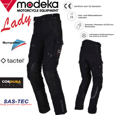 Modeka motorcykelbukser PANAMERICANA II 2 LADY til kvinder Sympatex Aramid CE AA Cordura SAS-Tec beskyttere