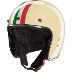 Redbike RB-802 jet-hjelm Italia elfenbensfarvet glasfiber ECE 22.06 inklusive hjelmskærm