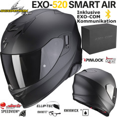 Scorpion full-face hjelm EXO-520 Smart Air med AirFit inkl. EXO-COM headset