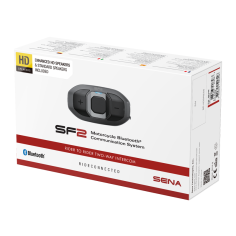 Sena Headset SF2 HD motorcykelkommunikation Bluetooth 5.1 2-vejs intercom med HD-højttaler