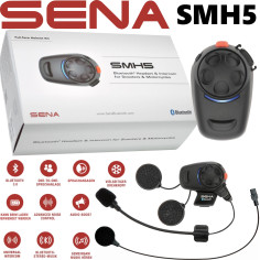 Sena Headset SMH5 Bluetooth motorcykelintercom med universal intercom