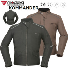 Modeka stretch motorcykeljakke KOMMANDER med beskyttere AirVent CE AA vandtæt Humax