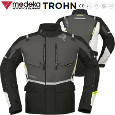 Modeka motorcykeljakke TROHN Stretch CE AA Cordura vandtæt med beskyttere